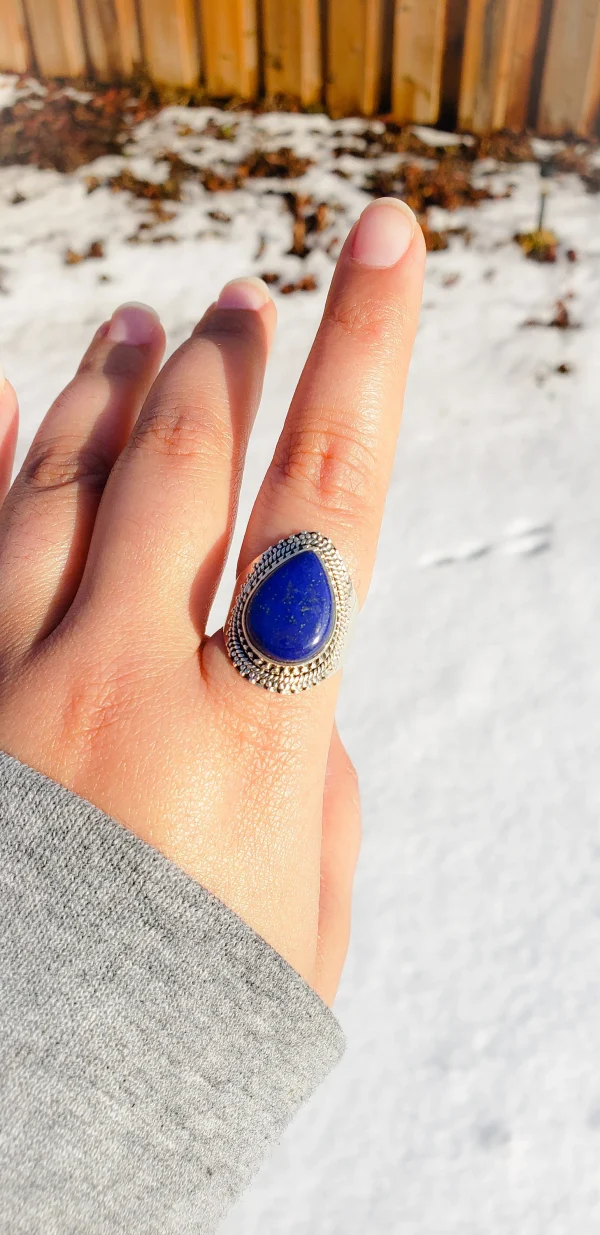 Sterling Silver Lapis Lazuli Ring - Image 8