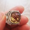 Sterling Silver Lemon Quartz Statement Ring - Image 3
