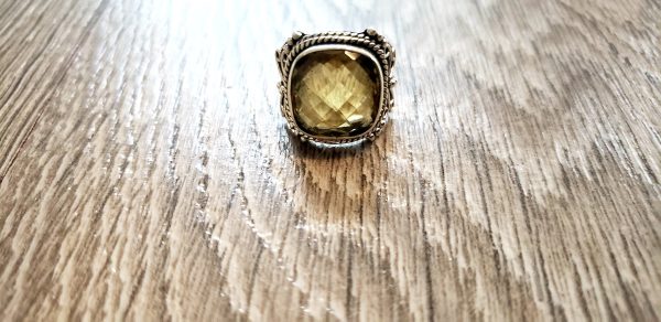 Sterling Silver Lemon Quartz Statement Ring - Image 4