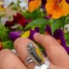 Handmade Gothic Coffin-Shaped Bumblebee Stone Ring - Image 3