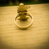 Handmade Gothic Coffin-Shaped Bumblebee Stone Ring - Image 5