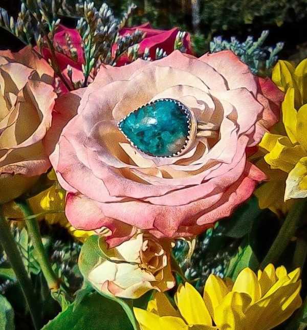 Enchanting Pear Shattuckite Ring - Image 5