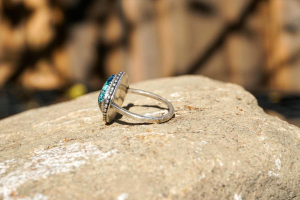 Whispers of the Earth-Shattuckite Sterling Silver Ring - Image 2