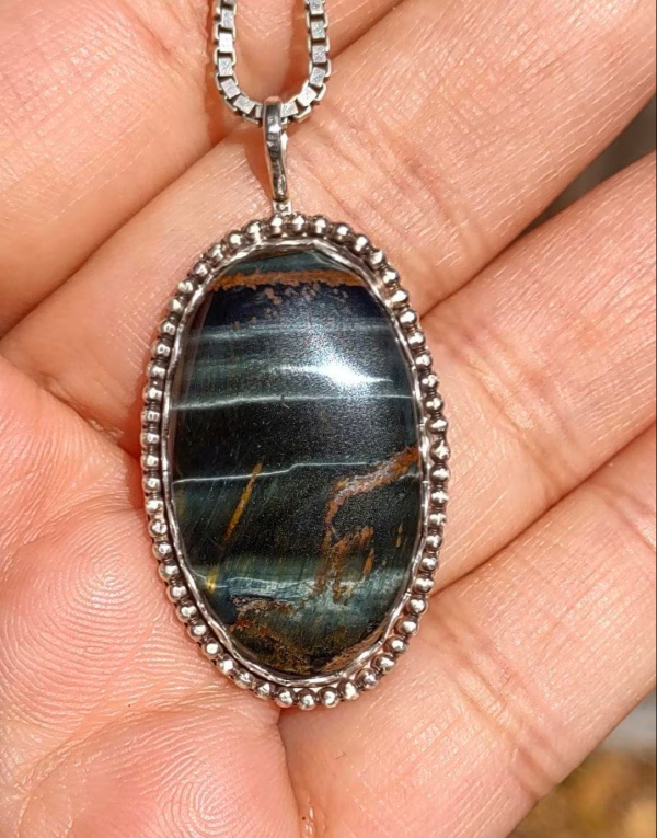 Aurora-Inspired Multi Tiger Eye Pendant - Image 6