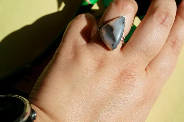 Enchanting Montana Agate Sterling Silver Ring - Image 6