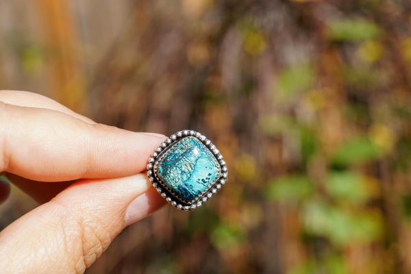 Whispers of the Earth-Shattuckite Sterling Silver Ring - Image 3