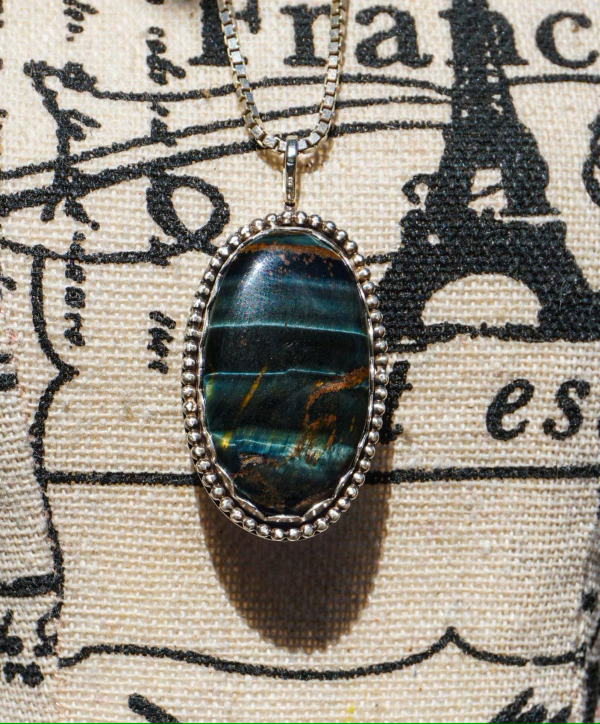 Aurora-Inspired Multi Tiger Eye Pendant - Image 4