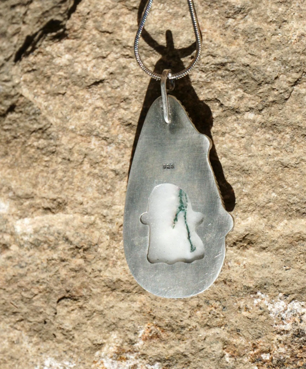 Tree Moss Agate Pendant – Sterling Silver - Image 9