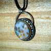 sterling silver pendant, showing the solid sustainable silver setting and artisan craftsmanship.